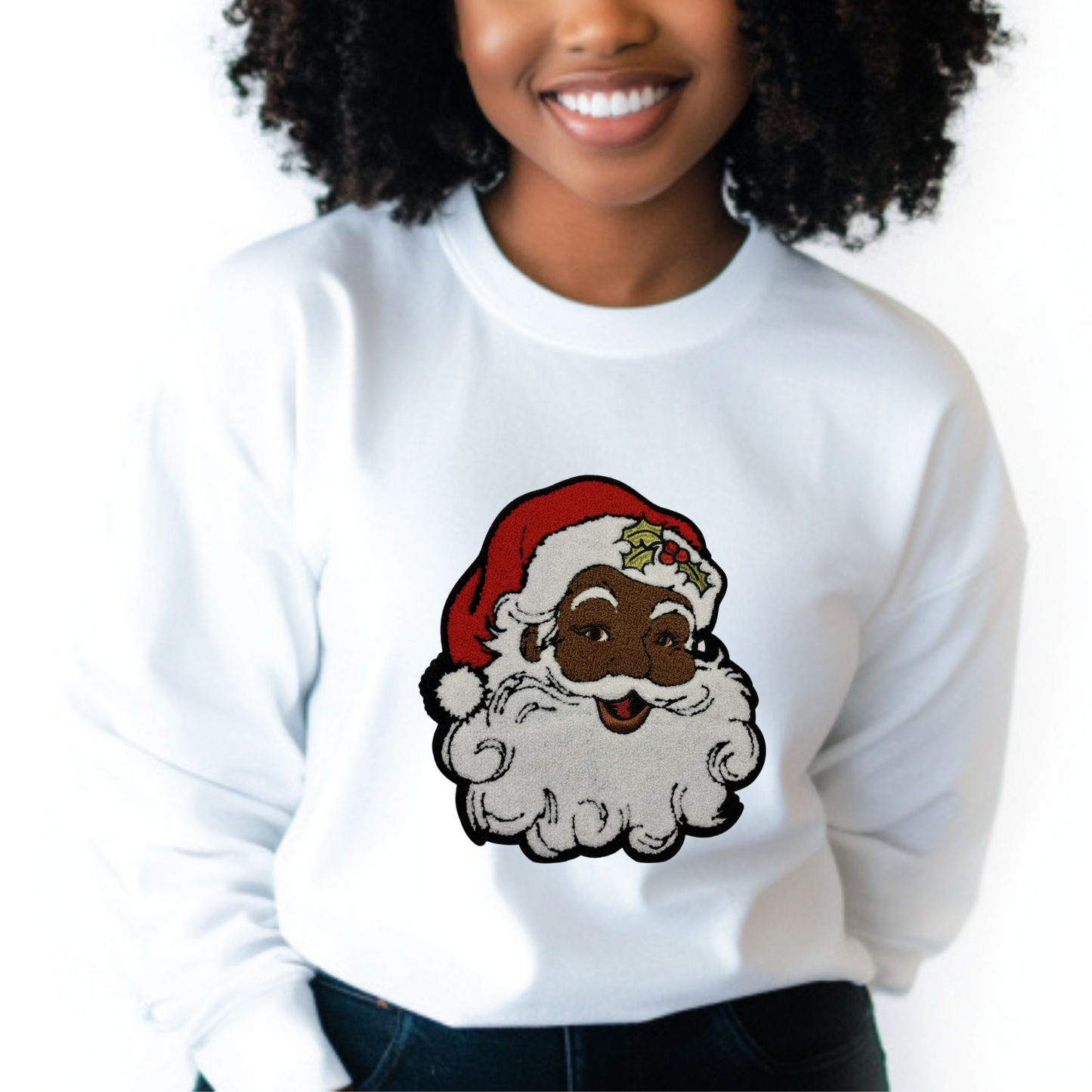 Black Santa Patch Sweatshirt